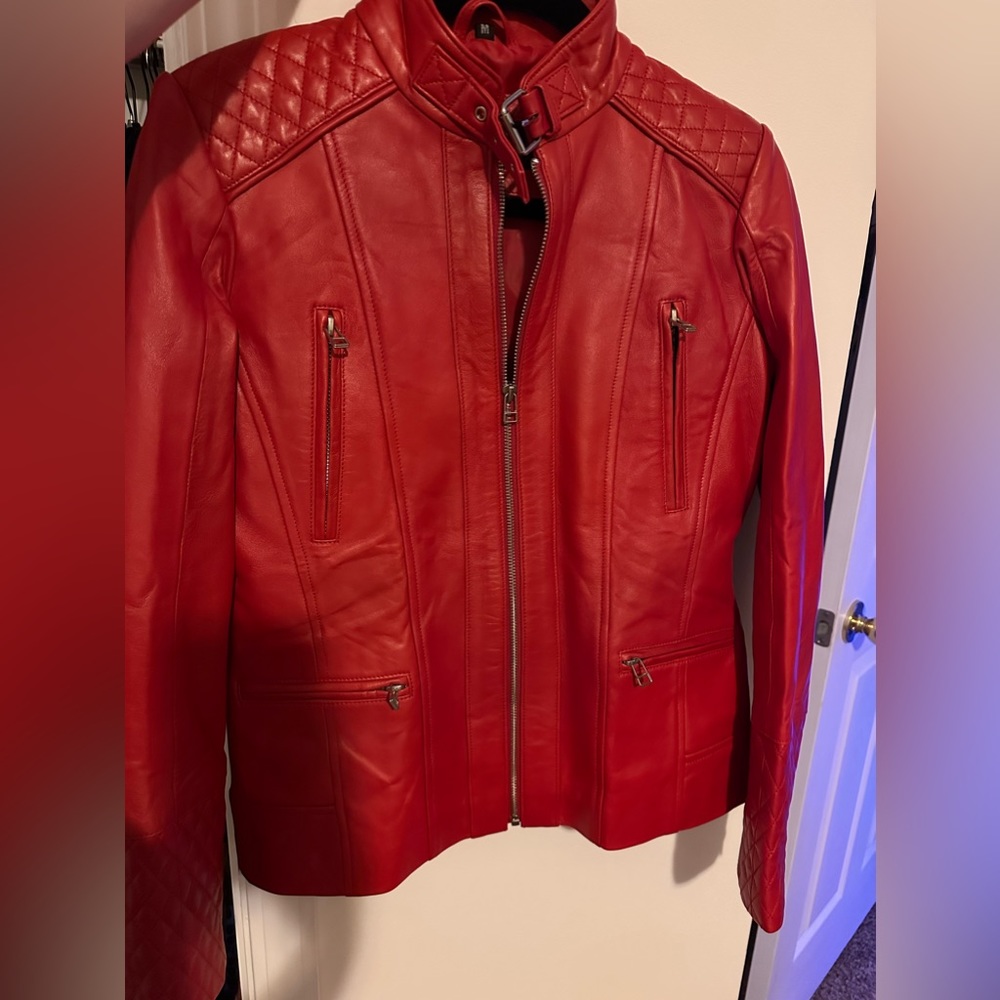NWOT Red Leather Jacket